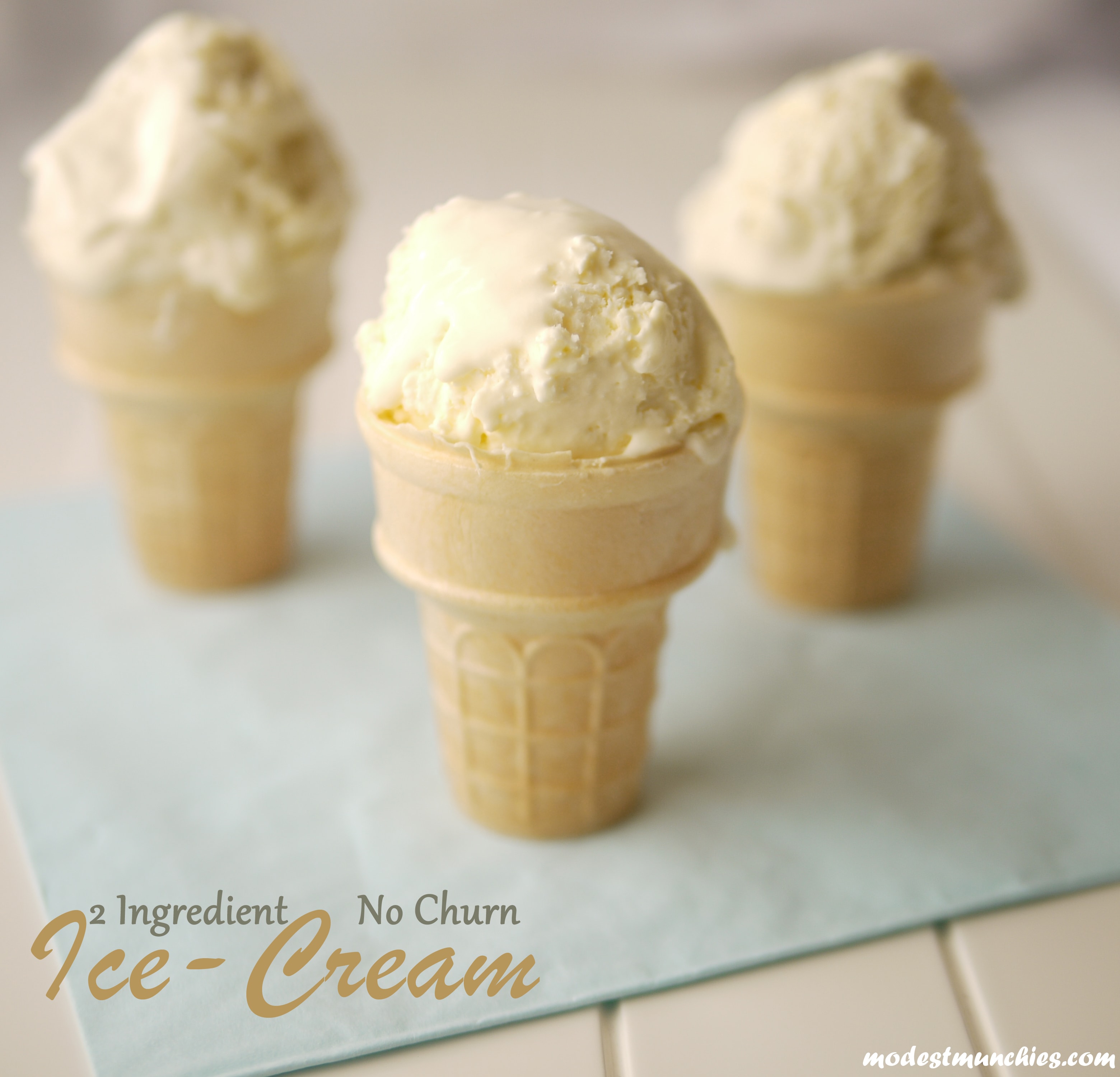 2 Ingredient no churn ice cream