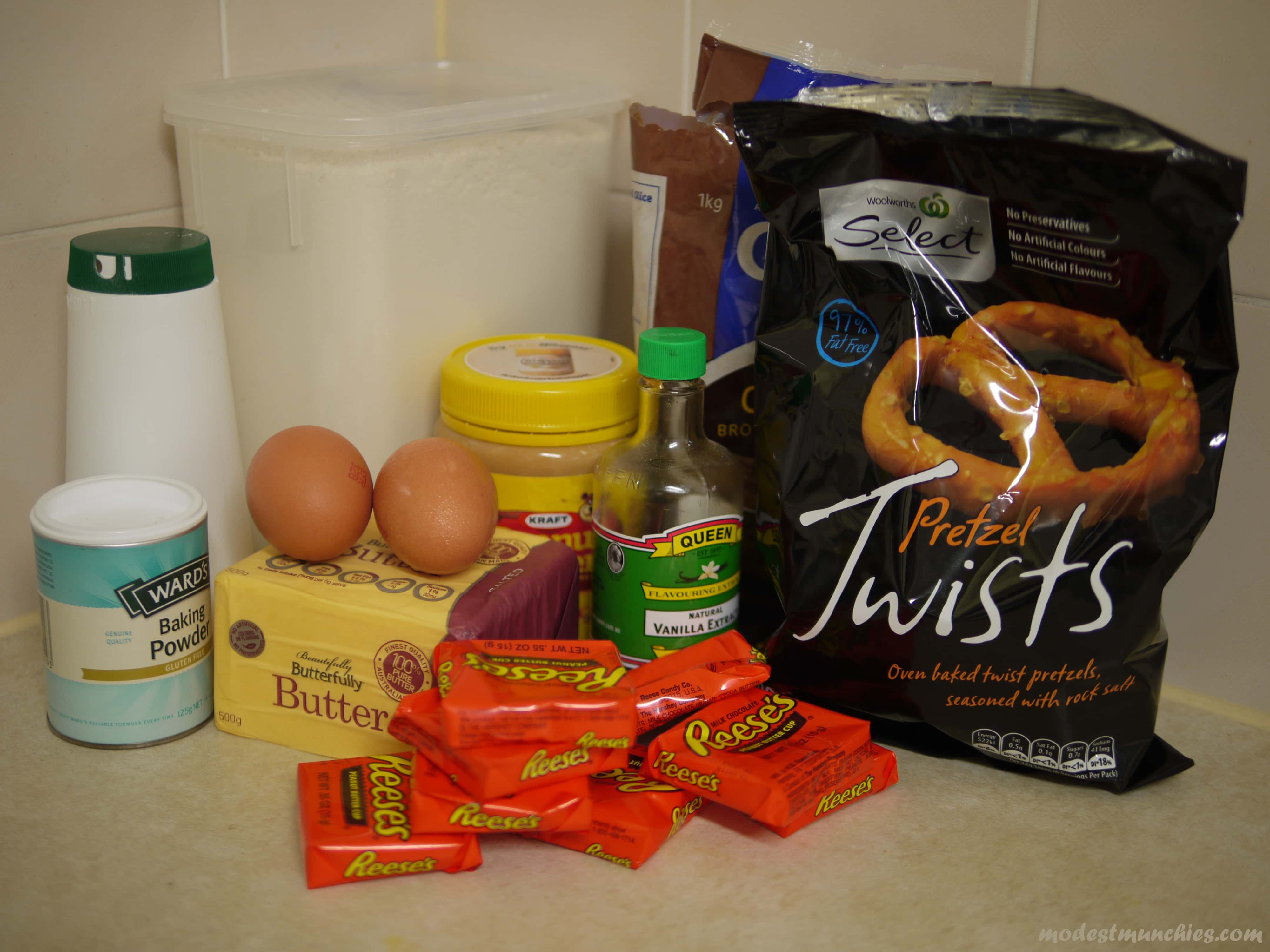 peanut butter cup pretzel cookies ingredients