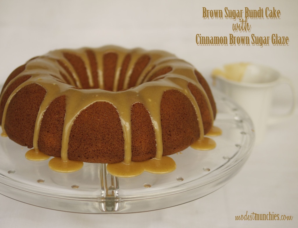 Brown Sugar Bundt cake with cinnamon brown sugar glaze