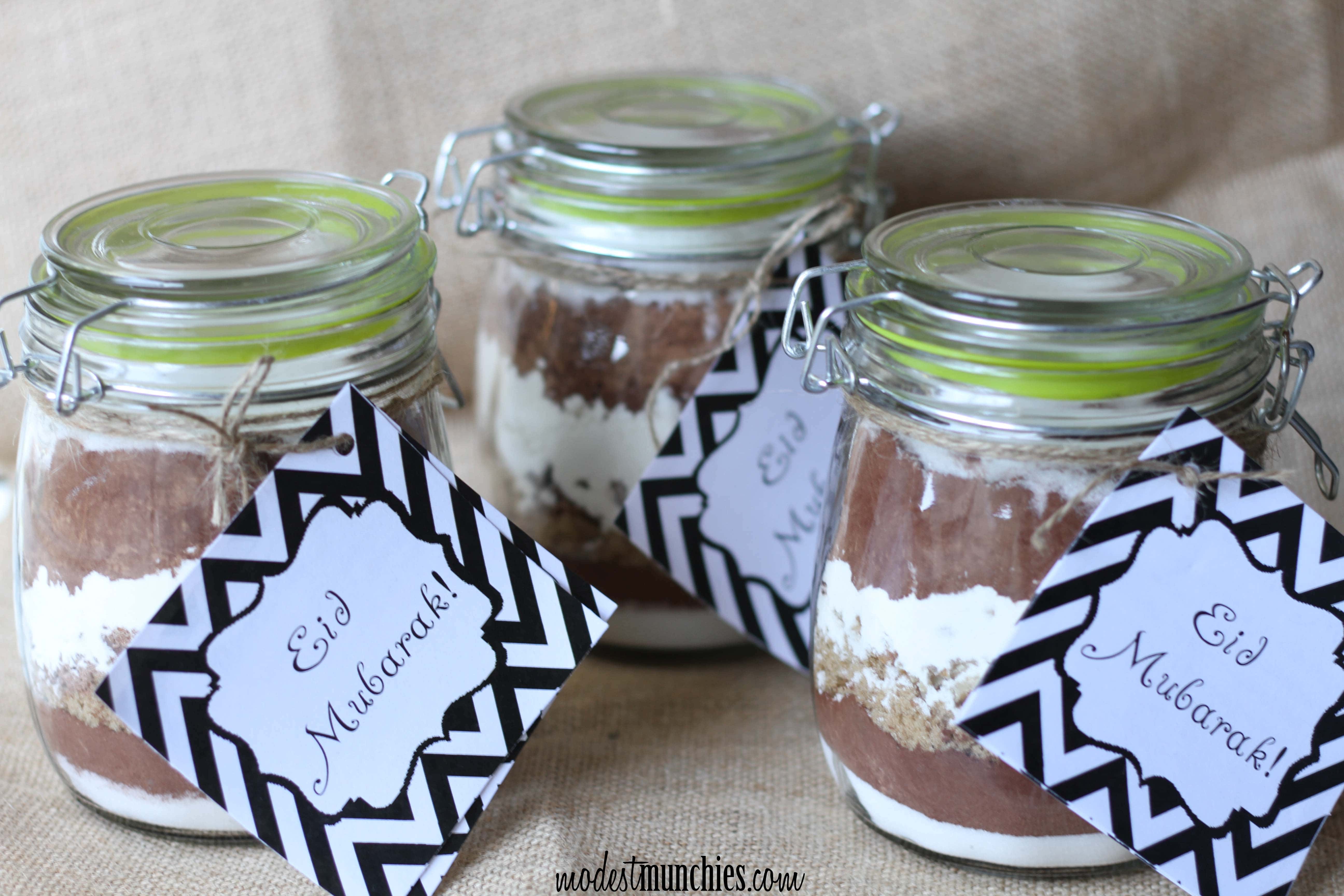 Brownie Mix Eid Gift Jars
