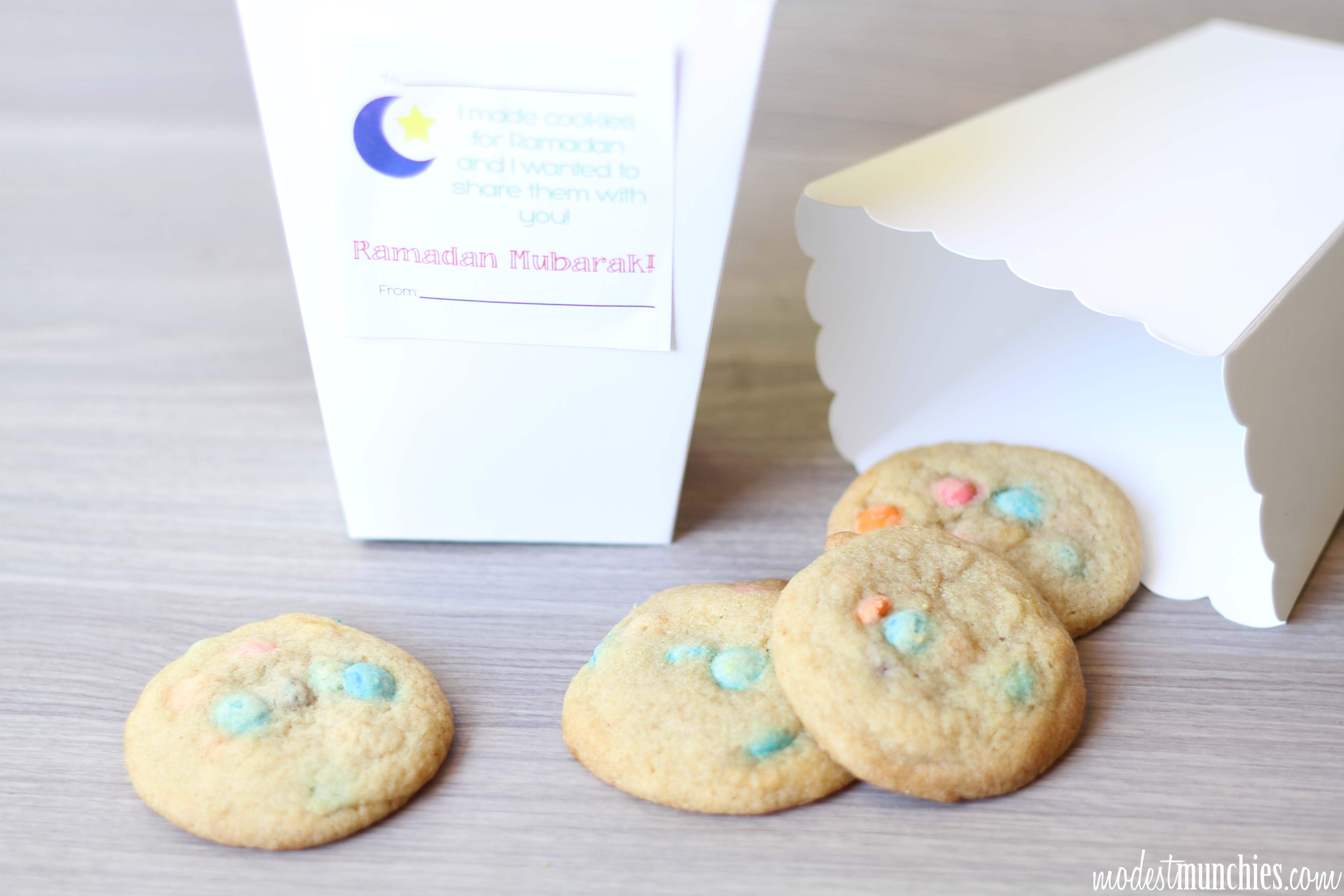 Mini MnM cookies for sharing