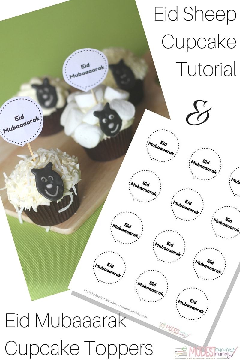 Eid Sheep Cupcake Tutorial and toppers