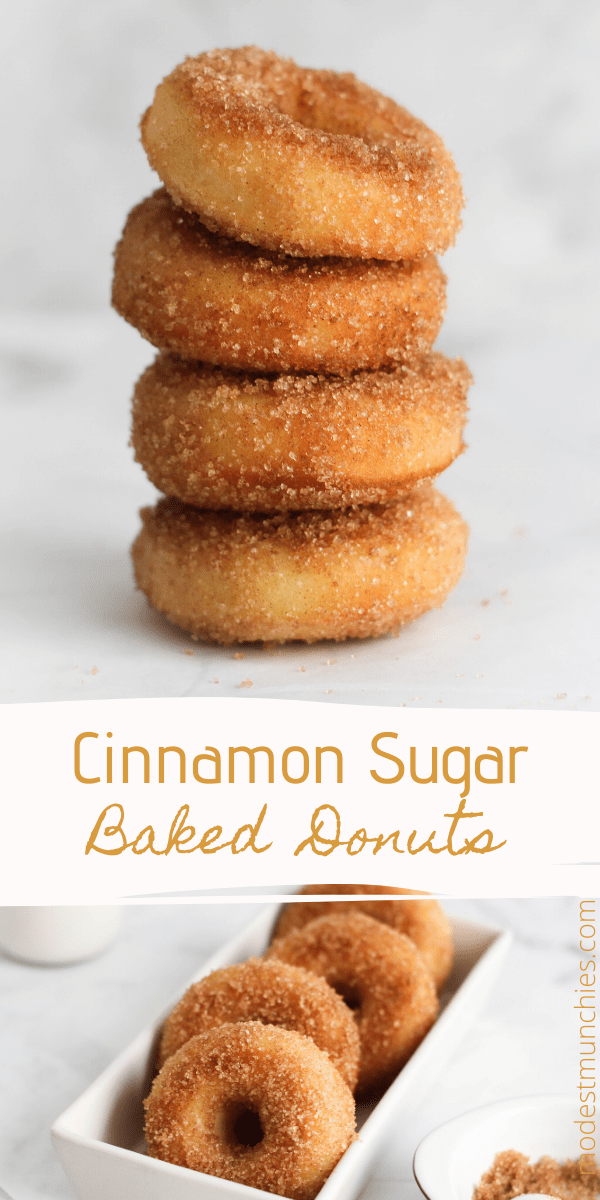 Baked Donuts with a cinnamon sugar coating