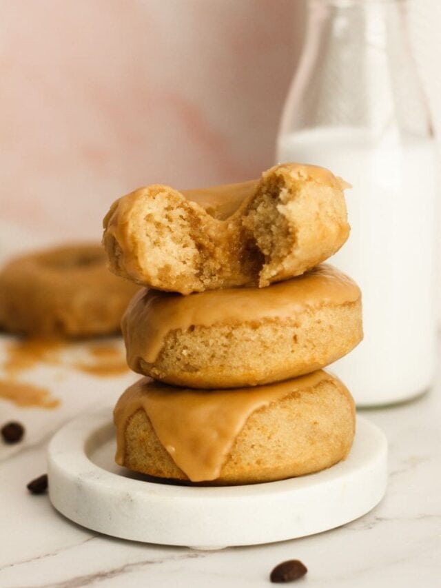 Baked Coffee Donuts with Coffee Glaze Modest Munchies
