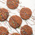 Shortbread cookies with sprinkles